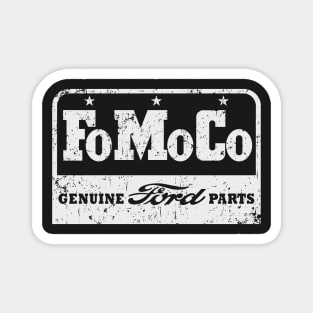 FoMoCo Ford parts worn look white print Magnet