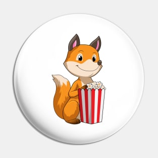 Fox with Popcorn Pin