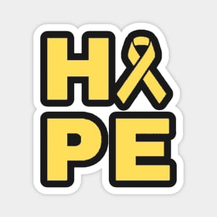 Hope Awareness ribbon (Yellow) Magnet