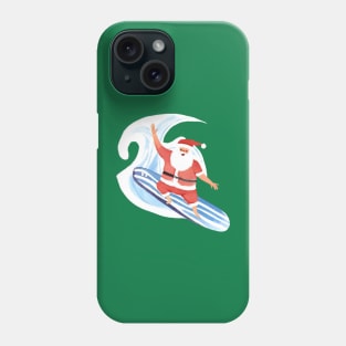 Surfing Santa Phone Case