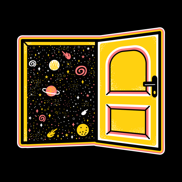 Cosmic Door Man - Door to another dimension by Weird Banana