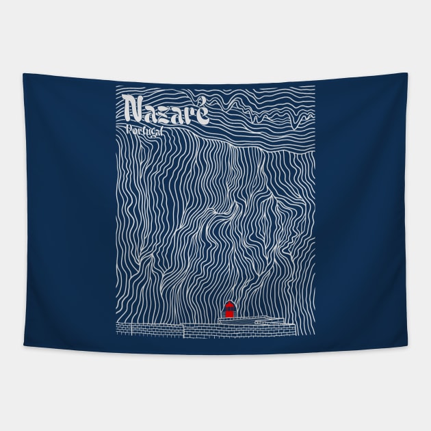 Nazare Portugal Tapestry by Yeaha