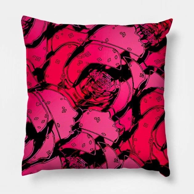 rose illusion Pillow by Hidkrosa