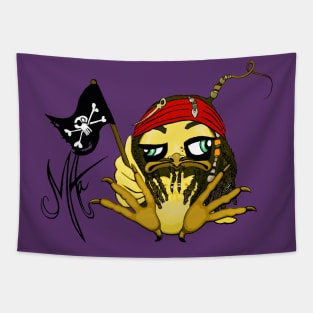 Grumpy Chicken Pirate Tapestry