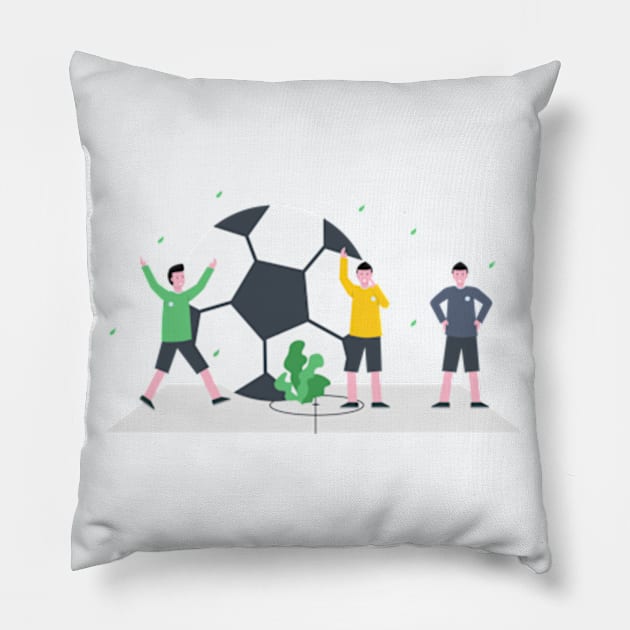 Sports Football Pillow by Shop Ovov