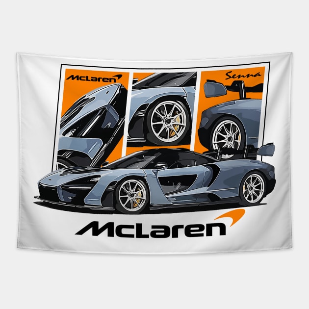 McLaren Senna Supercar Tapestry by T-JD