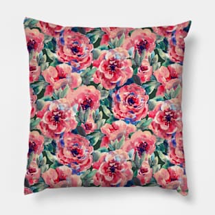 hydrangea watercolor handmade Pillow