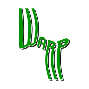 Warp Drop Shadow Typography (Green) T-Shirt