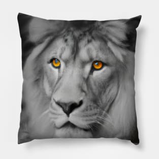 Lion King with Orange Eyes Pillow