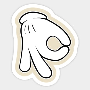 Cali Mickey Mouse Hands Sticker for Sale by RickyRozay