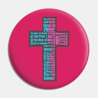 Names of Jesus Cross Pin