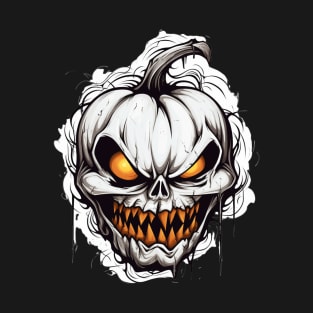 Scary Pumpkin Design T-Shirt