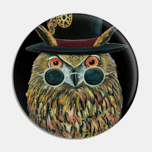 Professor Owl The Steampunk Scientist Pin