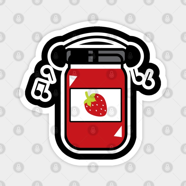 That’s My Jam - Strawberry Magnet by Kev Brett Designs