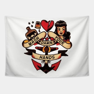 Sailor Jerry - Wash Your Damn Hands Tapestry