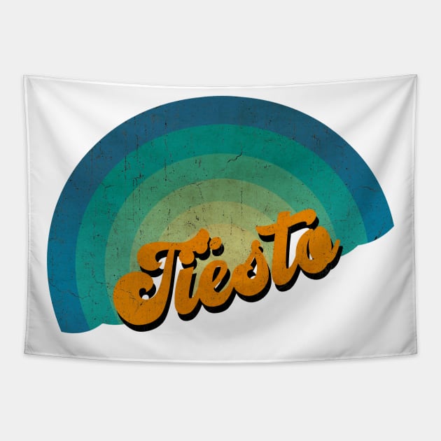 vintage retro Tiesto Tapestry by BerduaPodcast