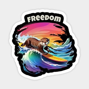 Freedom for 841 - Sea Otter Magnet