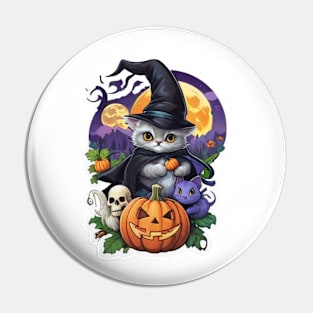 halloween cat Pin