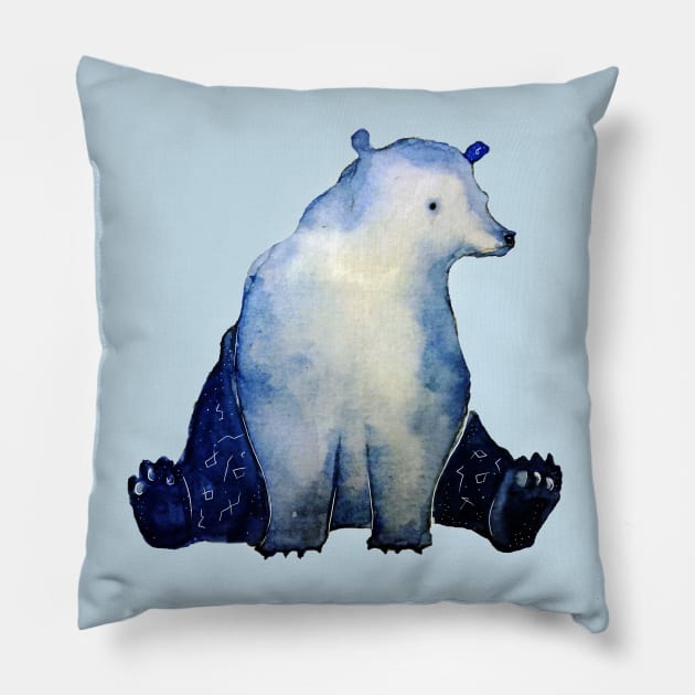 blue bear Pillow by roman_v61