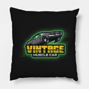 Vintage Muscle Car Pillow