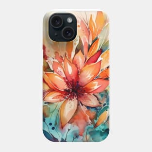 Beautiful floral background. Illustration in watercolor style. Phone Case