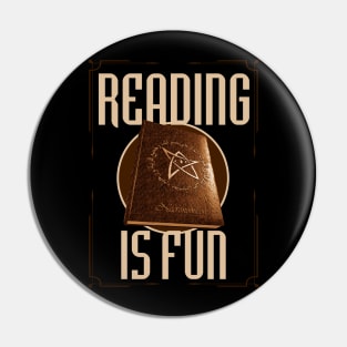 Necronomicon Reading is Fun Pin