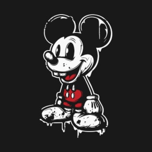 Vintage Mickey Horror Satire Original Graphic Art T-Shirt