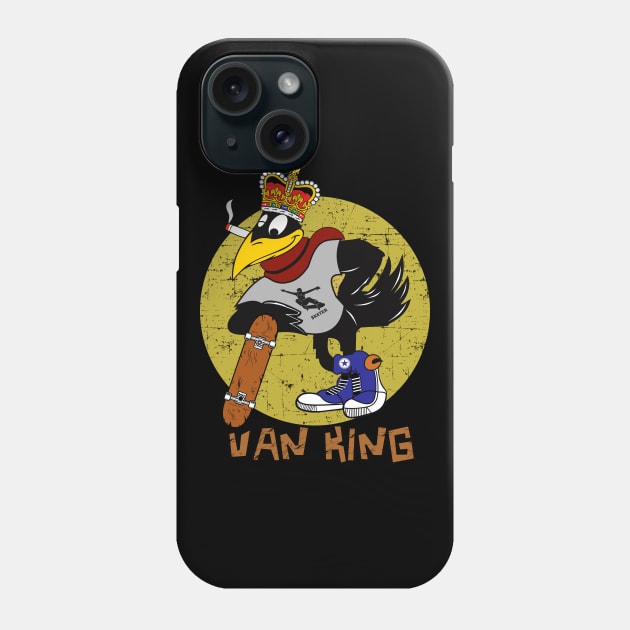 van King - King Old Crow - Grunge Style Phone Case by vanKing