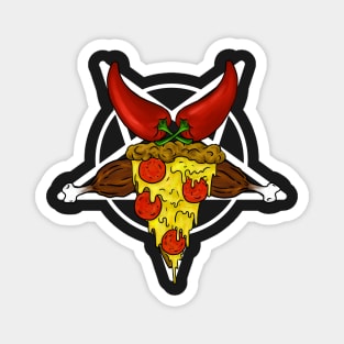 Pizzagram!! A junk food pentagram. Magnet