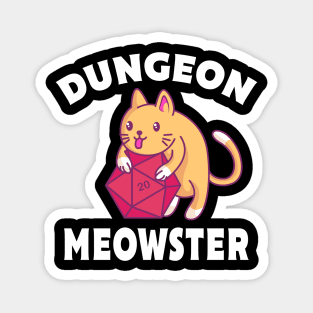 Dungeon Meowster Cat Polyhedral Gift Magnet