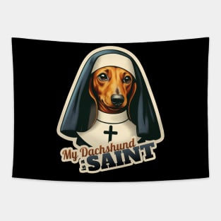 Nun Dachshund Tapestry