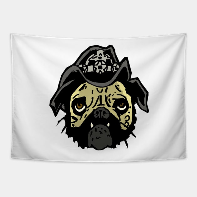 Lemmy MotorPug Tapestry by Undeadredneck