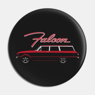 Red 63 Falcon 2 Door Wagon Pin