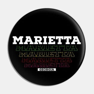 I Love Marietta Georgia USA Vintage Pin