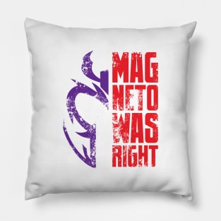 Magneto Was Right Pillow