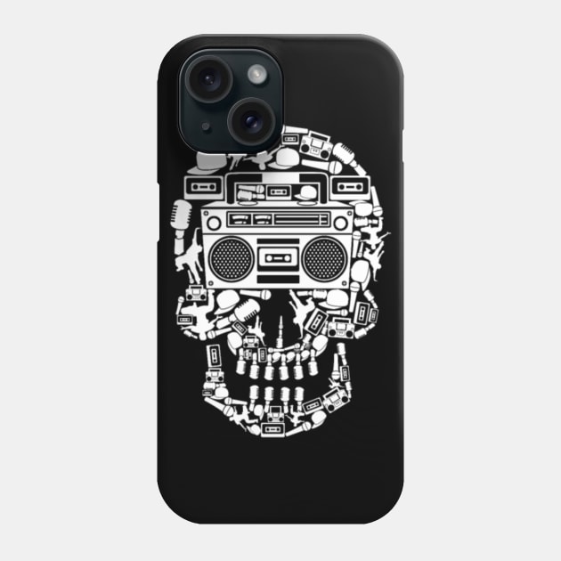 Niche Skull Island Mod Art  Boombox Skull Phone Case by LailaLittlerwm