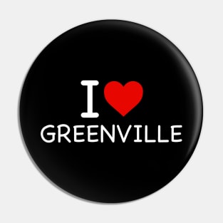 Greenville - I Love Icon Pin