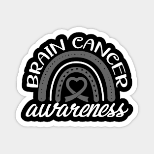 Brain Cancer Awareness Brain Cancer Rainbow Magnet