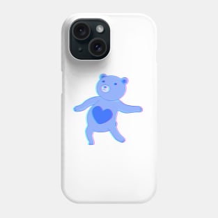 Blue dancing bear Phone Case