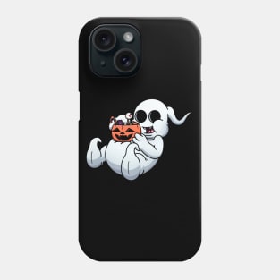 Fat Ghost Eating Halloween Candy Phone Case