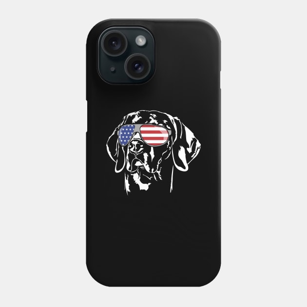 Proud Weimaraner American Flag sunglasses Phone Case by wilsigns