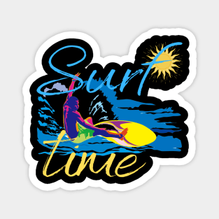 Surf Time tshirt,Summer Vacation Magnet