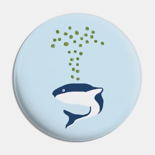 Whale spraying flowers Pin