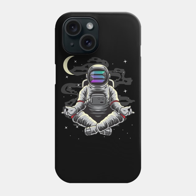 Astronaut Yoga Solana Coin To The Moon Crypto Token Cryptocurrency Wallet Birthday Gift For Men Women Kids Phone Case by Thingking About