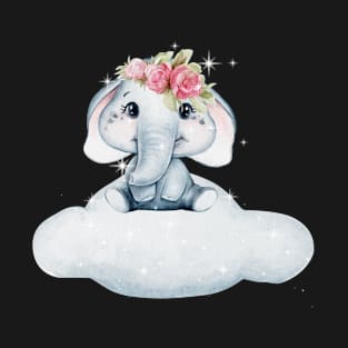 Baby Elephant on a Cloud T-Shirt