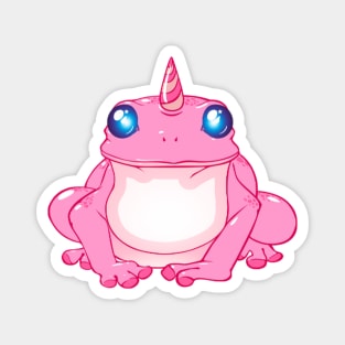 Pink Unicorn Frog Sticker Design Cute Animal Sticker Magnet