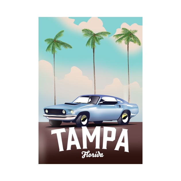 Tampa Florida Auto travel poster by nickemporium1