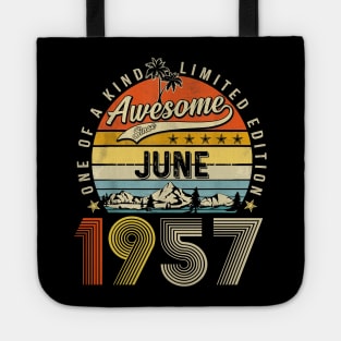 Awesome Since June 1957 Vintage 66th Birthday Tote