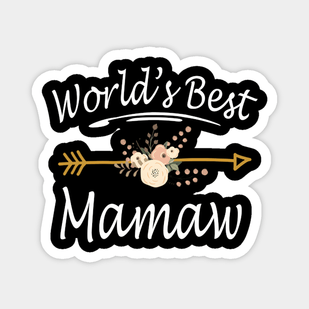 World'S Best Mamaw Mothers Day Magnet by SnugFarm