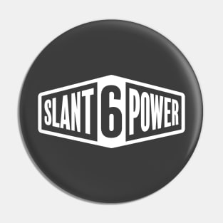 Slant 6 Power - White + Asphalt Pin